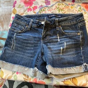 Juniors Blue Denim Shorts